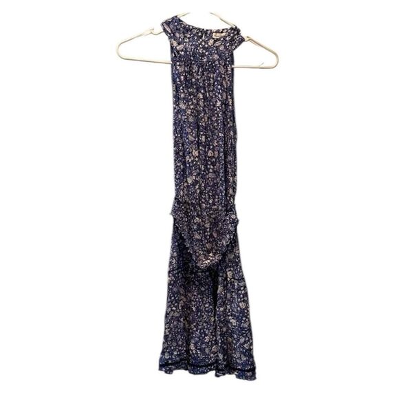 ✨POUPETTE ST BARTH Inka Ruffled Mini Sz Large Dress in Blue Apen✨ - Picture 7 of 14